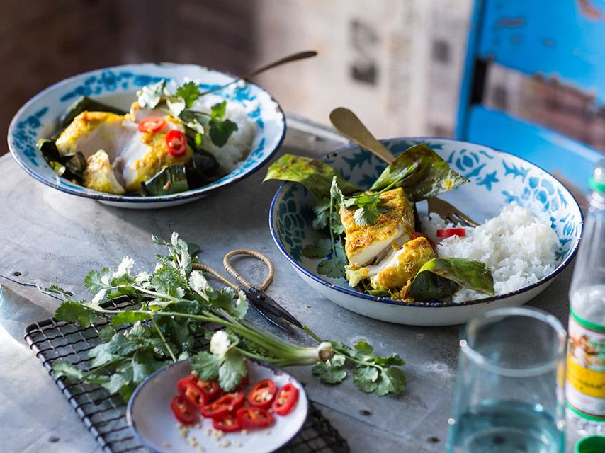 Sea Bass with Coriander and Chilli