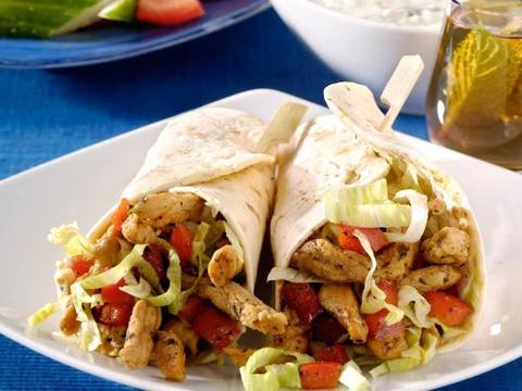 Reunion Island Wrap with Lamb and Pork Curry