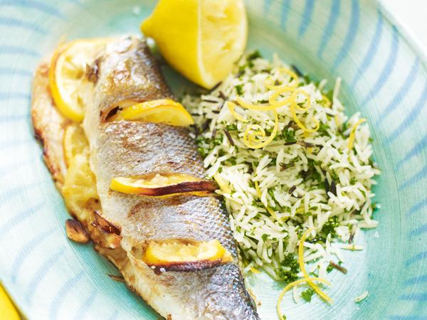 Loup de mer (Poisson Bass) à la coriandre et au piment — photo 2