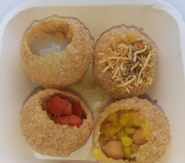 Vrindavan Pani Puri shop in Grand Baie